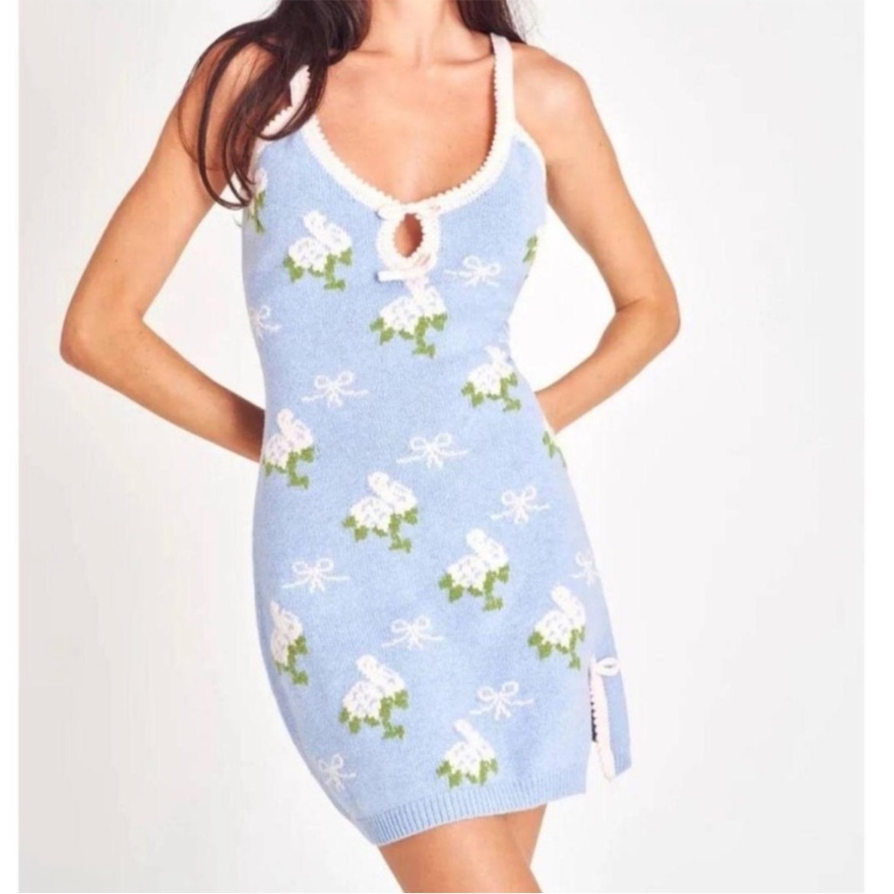 LOVESHACKFANCY Lopez knit minidress
